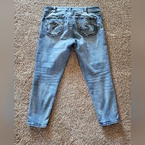 Silver elyse skinny crop